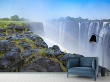 Laden Sie das Bild in den Galerie-Viewer, Fototapete Über dem Wasserfall