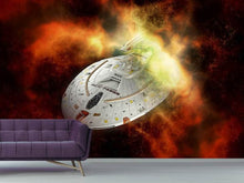 Laden Sie das Bild in den Galerie-Viewer, Fototapete Ufo im All