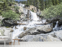 Laden Sie das Bild in den Galerie-Viewer, Fototapete Wilder Wasserfall im Wald