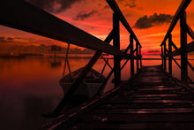 Laden Sie das Bild in den Galerie-Viewer, Fototapete Wunderschöne Abendstimmung am Meer
