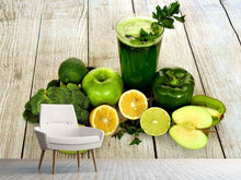 Laden Sie das Bild in den Galerie-Viewer, Fototapete Zutaten grüner Smoothie