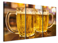 Laden Sie das Bild in den Galerie-Viewer, Leinwandbild 3-teilig 2 Biergläser