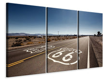 Laden Sie das Bild in den Galerie-Viewer, Leinwandbild 3-teilig Route 66