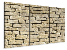 Laden Sie das Bild in den Galerie-Viewer, Leinwandbild 3-teilig Alte Mauer