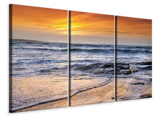 Laden Sie das Bild in den Galerie-Viewer, Leinwandbild 3-teilig Das Meer