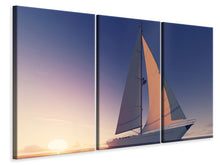 Laden Sie das Bild in den Galerie-Viewer, Leinwandbild 3-teilig Das Segelschiff
