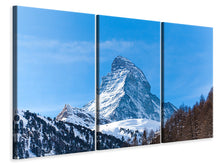Laden Sie das Bild in den Galerie-Viewer, Leinwandbild 3-teilig Das majestätische Matterhorn
