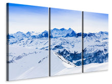 Laden Sie das Bild in den Galerie-Viewer, Leinwandbild 3-teilig Die Schweizer Alpen