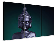 Laden Sie das Bild in den Galerie-Viewer, Leinwandbild 3-teilig Die Weisheit des Buddhas