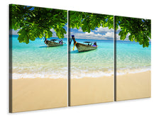 Laden Sie das Bild in den Galerie-Viewer, Leinwandbild 3-teilig Ein Blick auf das Meer