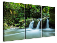 Laden Sie das Bild in den Galerie-Viewer, Leinwandbild 3-teilig Fallendes Wasser