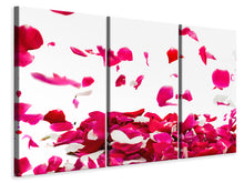 Laden Sie das Bild in den Galerie-Viewer, Leinwandbild 3-teilig Für mich soll`s rote Rosen regnen