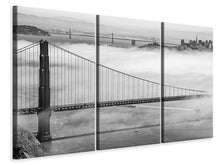 Laden Sie das Bild in den Galerie-Viewer, Leinwandbild 3-teilig Golden Gate Brücke