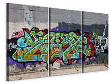 Laden Sie das Bild in den Galerie-Viewer, Leinwandbild 3-teilig Graffiti in New York