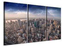 Laden Sie das Bild in den Galerie-Viewer, Leinwandbild 3-teilig Manhattan