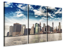Laden Sie das Bild in den Galerie-Viewer, Leinwandbild 3-teilig NYC From The Other Side