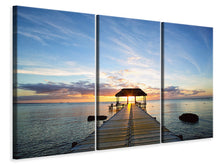 Laden Sie das Bild in den Galerie-Viewer, Leinwandbild 3-teilig Romantik auf Mauritius