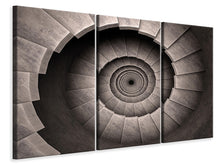 Laden Sie das Bild in den Galerie-Viewer, Leinwandbild 3-teilig Steinwendeltreppe