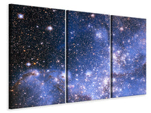 Laden Sie das Bild in den Galerie-Viewer, Leinwandbild 3-teilig Sternenhimmel