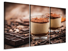 Laden Sie das Bild in den Galerie-Viewer, Leinwandbild 3-teilig Tiramisu