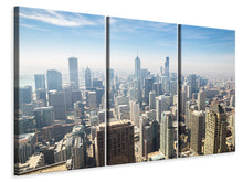 Laden Sie das Bild in den Galerie-Viewer, Leinwandbild 3-teilig Wolkenkratzer Chicago
