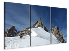 Laden Sie das Bild in den Galerie-Viewer, Leinwandbild 3-teilig Aiguille du Midi