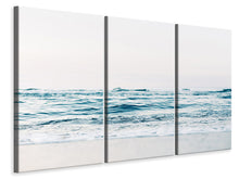 Laden Sie das Bild in den Galerie-Viewer, Leinwandbild 3-teilig Alleine am Strand