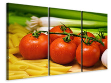 Laden Sie das Bild in den Galerie-Viewer, Leinwandbild 3-teilig Alles für Pasta
