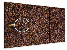 Laden Sie das Bild in den Galerie-Viewer, Leinwandbild 3-teilig Alles Kaffeebohnen
