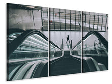 Laden Sie das Bild in den Galerie-Viewer, Leinwandbild 3-teilig Am Flughafen