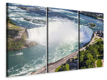 Laden Sie das Bild in den Galerie-Viewer, Leinwandbild 3-teilig Atemberaubender Wasserfall