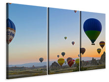 Laden Sie das Bild in den Galerie-Viewer, Leinwandbild 3-teilig Ballon Tour