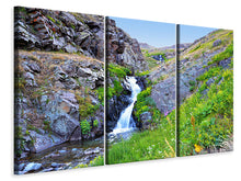 Laden Sie das Bild in den Galerie-Viewer, Leinwandbild 3-teilig Bergfluss