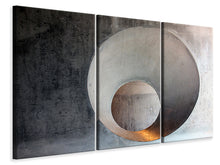 Laden Sie das Bild in den Galerie-Viewer, Leinwandbild 3-teilig Beton Kunst