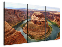 Laden Sie das Bild in den Galerie-Viewer, Leinwandbild 3-teilig Blick auf den Grand Canyon