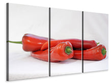 Laden Sie das Bild in den Galerie-Viewer, Leinwandbild 3-teilig Chilis