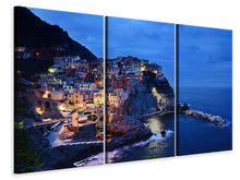 Laden Sie das Bild in den Galerie-Viewer, Leinwandbild 3-teilig Cinque Terre