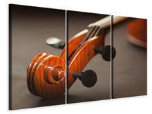 Laden Sie das Bild in den Galerie-Viewer, Leinwandbild 3-teilig Close up Geige
