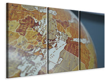 Laden Sie das Bild in den Galerie-Viewer, Leinwandbild 3-teilig Close up Globus