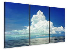 Laden Sie das Bild in den Galerie-Viewer, Leinwandbild 3-teilig Cumulus Wolke