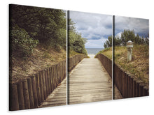 Laden Sie das Bild in den Galerie-Viewer, Leinwandbild 3-teilig Der Dünen Weg