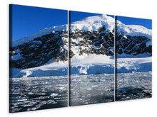 Laden Sie das Bild in den Galerie-Viewer, Leinwandbild 3-teilig Der Eissee
