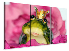 Laden Sie das Bild in den Galerie-Viewer, Leinwandbild 3-teilig Der Froschkönig
