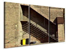 Laden Sie das Bild in den Galerie-Viewer, Leinwandbild 3-teilig Die Burg Treppe