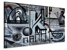 Laden Sie das Bild in den Galerie-Viewer, Leinwandbild 3-teilig Die Graffiti Kunst