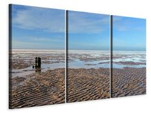 Laden Sie das Bild in den Galerie-Viewer, Leinwandbild 3-teilig Die Nordsee