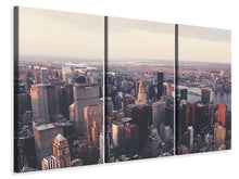 Laden Sie das Bild in den Galerie-Viewer, Leinwandbild 3-teilig Ein Blick auf New York