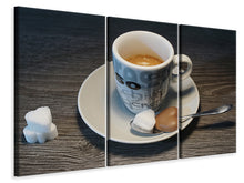 Laden Sie das Bild in den Galerie-Viewer, Leinwandbild 3-teilig Ein Espresso
