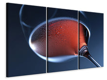 Laden Sie das Bild in den Galerie-Viewer, Leinwandbild 3-teilig Ein Glas Rose