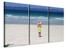 Laden Sie das Bild in den Galerie-Viewer, Leinwandbild 3-teilig Ein Spaziergang am Strand